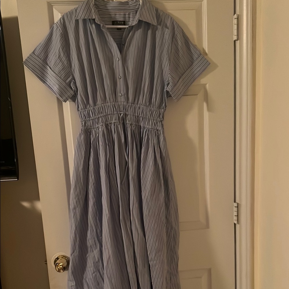 J. Crew Blue Striped Dress